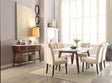 Acme - Gasha Dining Table 72820 White Marble Top & Walnut Finish