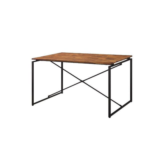 Acme - Jurgen Dining Table 72910 Oak & Black Finish