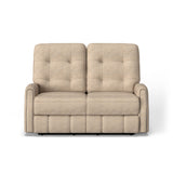 Devon Transitional Fabric Power Reclining Loveseat With Nailhead Trim | Flexsteel