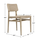 Kailua Outdoor Wicker Dining Chair - Gray by Uttermost - View 11