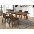 Draper Natural Walnut and Black 5-piece Rectangular Dining Set - sold by Home Elegance USA