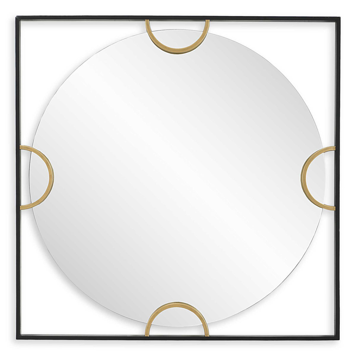 Hinson Square Mirror - Black by Uttermost - View 1
