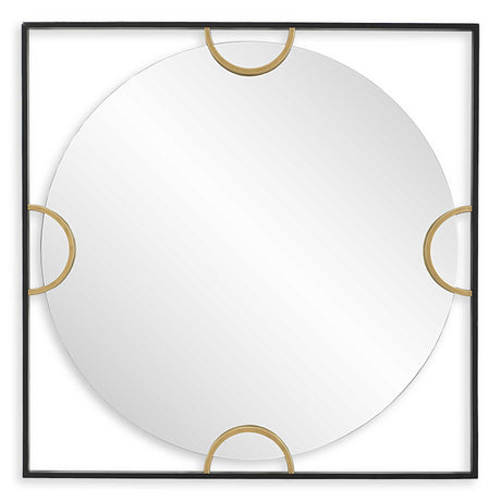 Hinson Square Mirror - Black by Uttermost - View 1