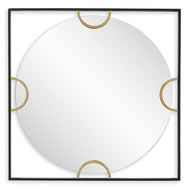 Hinson Square Mirror - Black by Uttermost - View 1