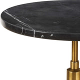 Rosston Marble Accent Table - Black / Gold by Uttermost - View 6