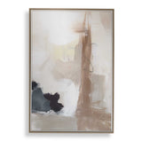 Bluster Framed Abstract Canvas Blue / Brown / Gray / Orange / Purple / White / Yellow - Blue / Light Brown by Uttermost - View 1