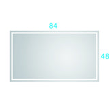 84*48 LED Lighted Bathroom Wall Mounted Mirror with High Lumen+Anti - Fog Separately Control bedroom full - length mirror bathroom led mirror hair salon mirror - W1272115395 - image - 19