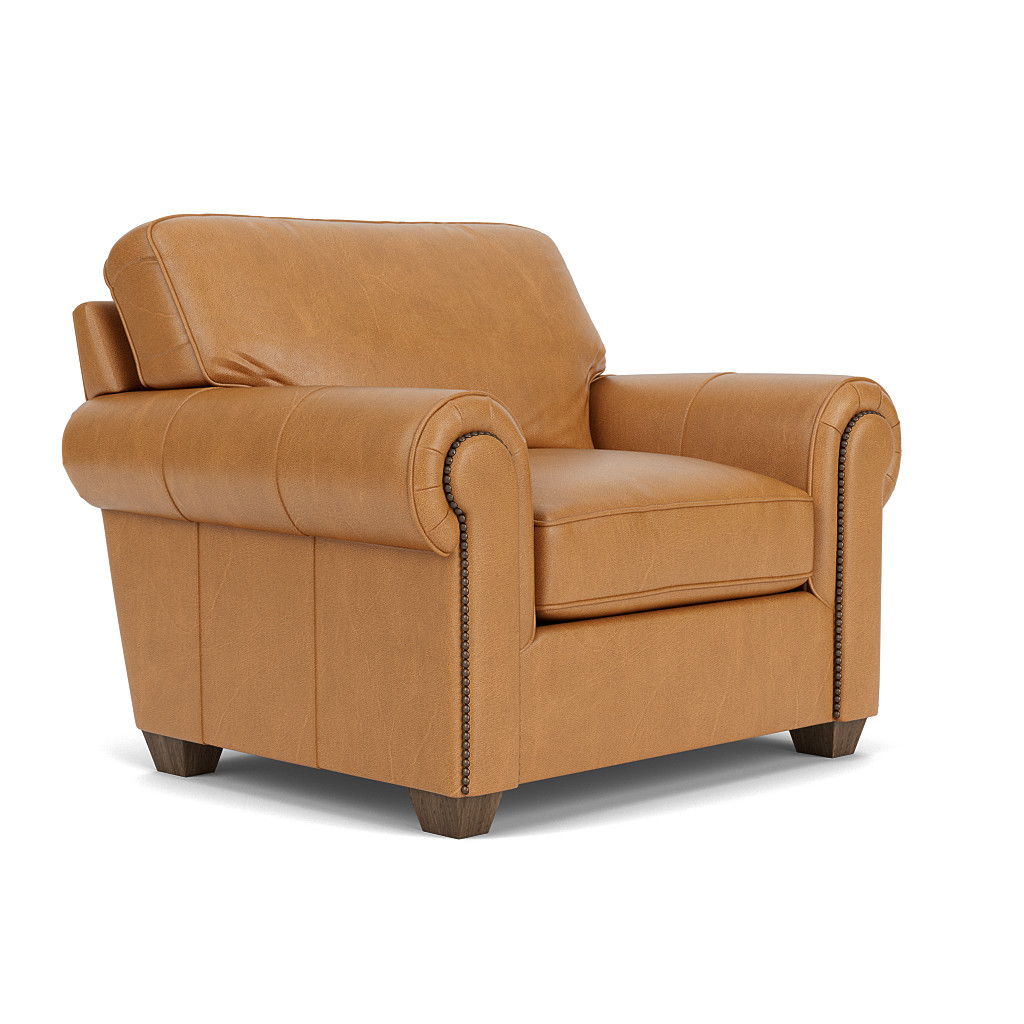 Carson Leather Chair, Nailhead Trim | Flexsteel