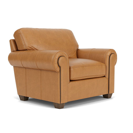 Carson Leather Chair, Nailhead Trim | Flexsteel