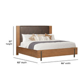 Lincoln King Upholstered Bed - Warm Walnut | Flexsteel