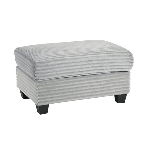 Modern U-shaped Sectional Sofa with Movable Ottoman and Side Storage Pockets, Grey Corduroy, 125.2' - sold by Home Elegance USA