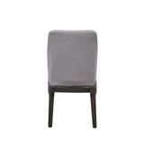 Acme - Madan Side Chair (Set-2) 73172 Light Gray Linen & Gray Oak Finish