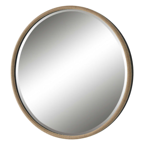 Ranchero Natural Rope Round Mirror - Light Brown by Uttermost - View 4