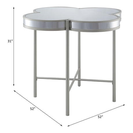 Acme - Clover Counter Height Table 73225 Silver & Champagne Finish