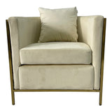 Beige and Gold Sofa Chair - Home Elegance USA