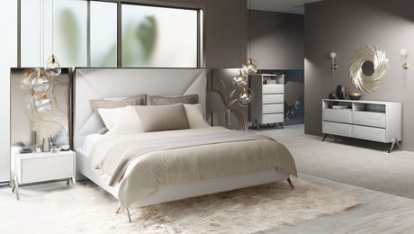 Queen Candid Modern White Bedroom Set