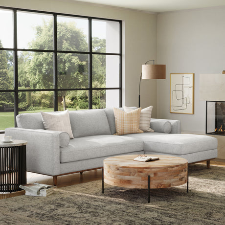 Morrison - Right Sectional Sofa - Mist Grey - sold by Home Elegance USA