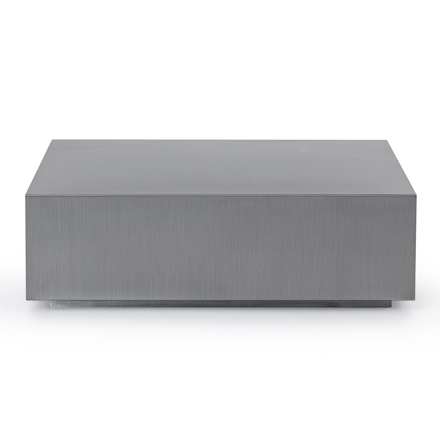 Modrest Anvil Modern Brushed Stainless Steel Coffee Table Vgvcct8368-S