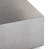 Modrest Anvil Modern Brushed Stainless Steel Coffee Table Vgvcct8368-S