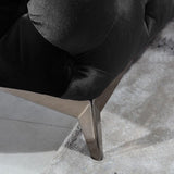 Delilah - Modern Black Fabric Loveseat - View Image 1
