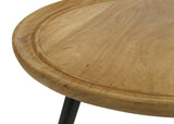 Coffee Table - Zoe Round Coffee Table with Trio Legs Natural and Black