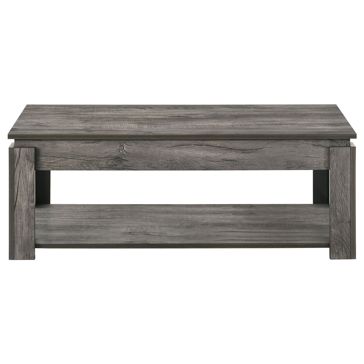 3 Pc Coffee Table Set - Donal 3 - piece Occasional Set with Open Shelves Weathered Grey | Coaster | Home Elegance USA