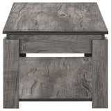 3 Pc Coffee Table Set - Donal 3 - piece Occasional Set with Open Shelves Weathered Grey | Coaster | Home Elegance USA