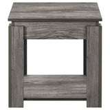 3 Pc Coffee Table Set - Donal 3 - piece Occasional Set with Open Shelves Weathered Grey | Coaster | Home Elegance USA