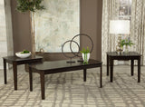 3 Pc Coffee Table Set - Amaro 3 - piece Occasional Set Dark Brown | Coaster | Home Elegance USA