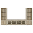 Sachin 3 - piece Entertainment Center With 79" TV Stand Antique Pine | Coaster | Home Elegance USA
