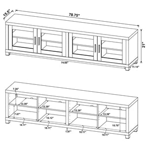 Sachin 3 - piece Entertainment Center With 79" TV Stand Antique Pine - 736283 - SET - image - 12