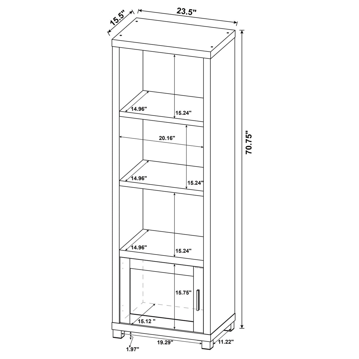 Sachin 3 - piece Entertainment Center With 79" TV Stand Antique Pine - 736283 - SET - image - 13