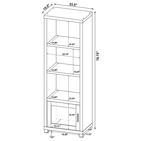 Sachin 3 - piece Entertainment Center With 79" TV Stand Antique Pine - 736283 - SET - image - 13