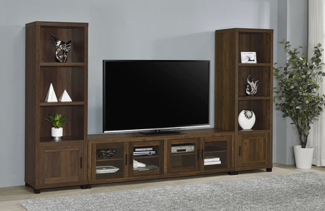 3 Pc Entertainment Center - Sachin 3-piece Entertainment Center With 79" TV Stand Dark Pine