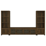 3 Pc Entertainment Center - Sachin 3-piece Entertainment Center With 79" TV Stand Dark Pine