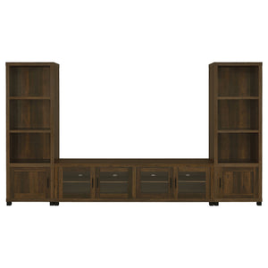 3 Pc Entertainment Center - Sachin 3-piece Entertainment Center With 79" TV Stand Dark Pine