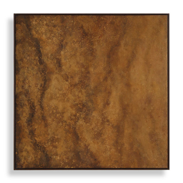 Burn Hand Painted Canvas Brown / Woodtone - Dark Brown by Uttermost - View 1