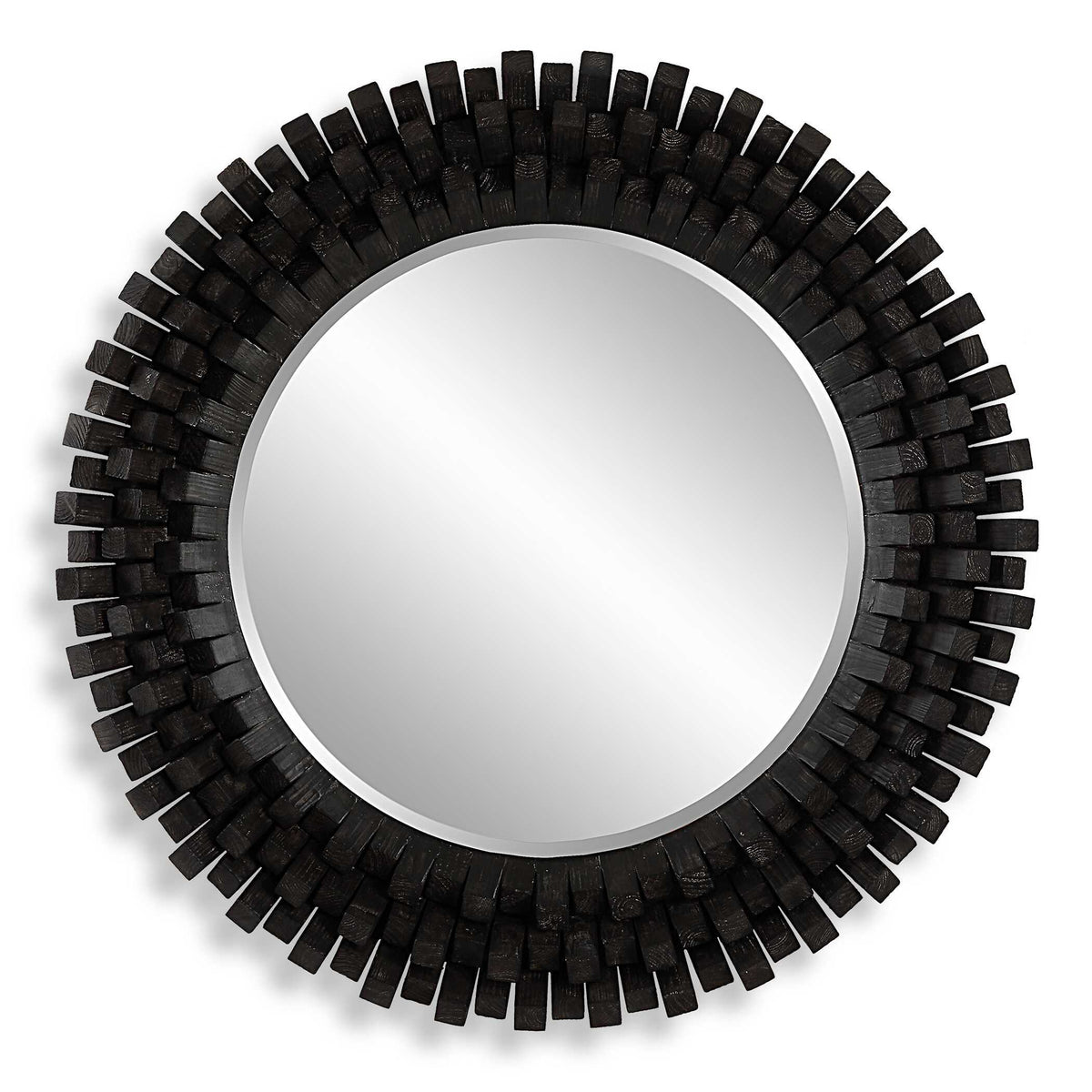 Circle Of Piers Round Mirror - Black by Uttermost - View 1