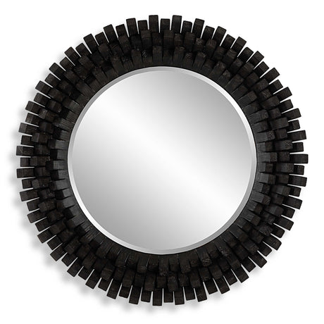 Circle Of Piers Round Mirror - Black by Uttermost - View 1