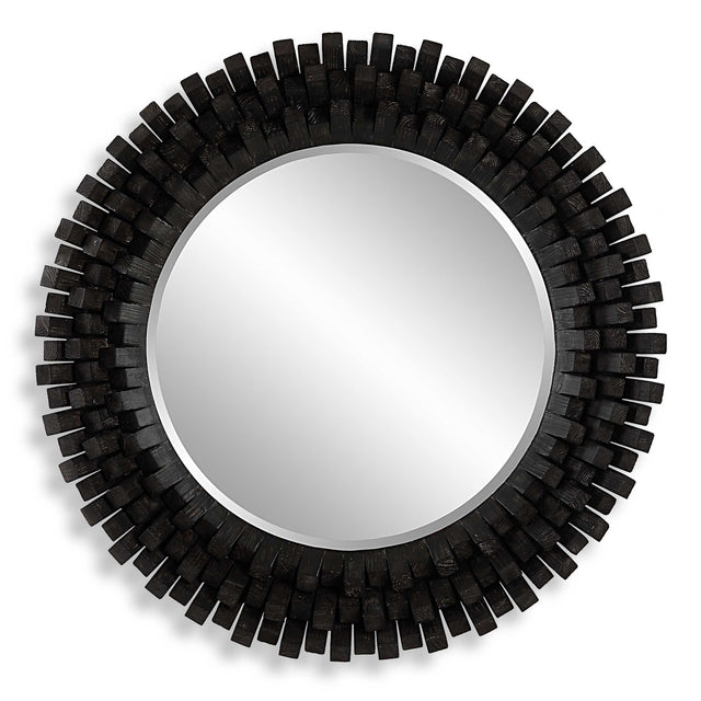 Circle Of Piers Round Mirror - Black by Uttermost - View 1