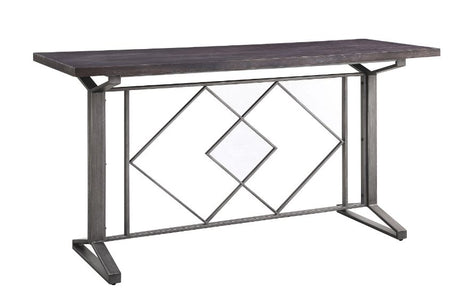 Acme - Evangeline Counter Height Table 73900 Salvaged Brown & Black Finish