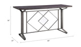 Acme - Evangeline Counter Height Table 73900 Salvaged Brown & Black Finish