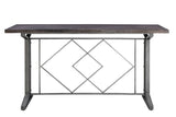 Acme - Evangeline Counter Height Table 73900 Salvaged Brown & Black Finish