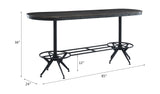 Acme - Zangief Counter Height Table 73990 Salvaged Brown & Black Finish