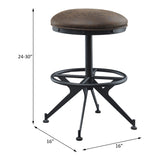 Acme - Zangief Counter Height Stool (Set-2) 73992 Salvaged Brown & Black Finish