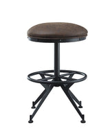 Acme - Zangief Counter Height Stool (Set-2) 73992 Salvaged Brown & Black Finish