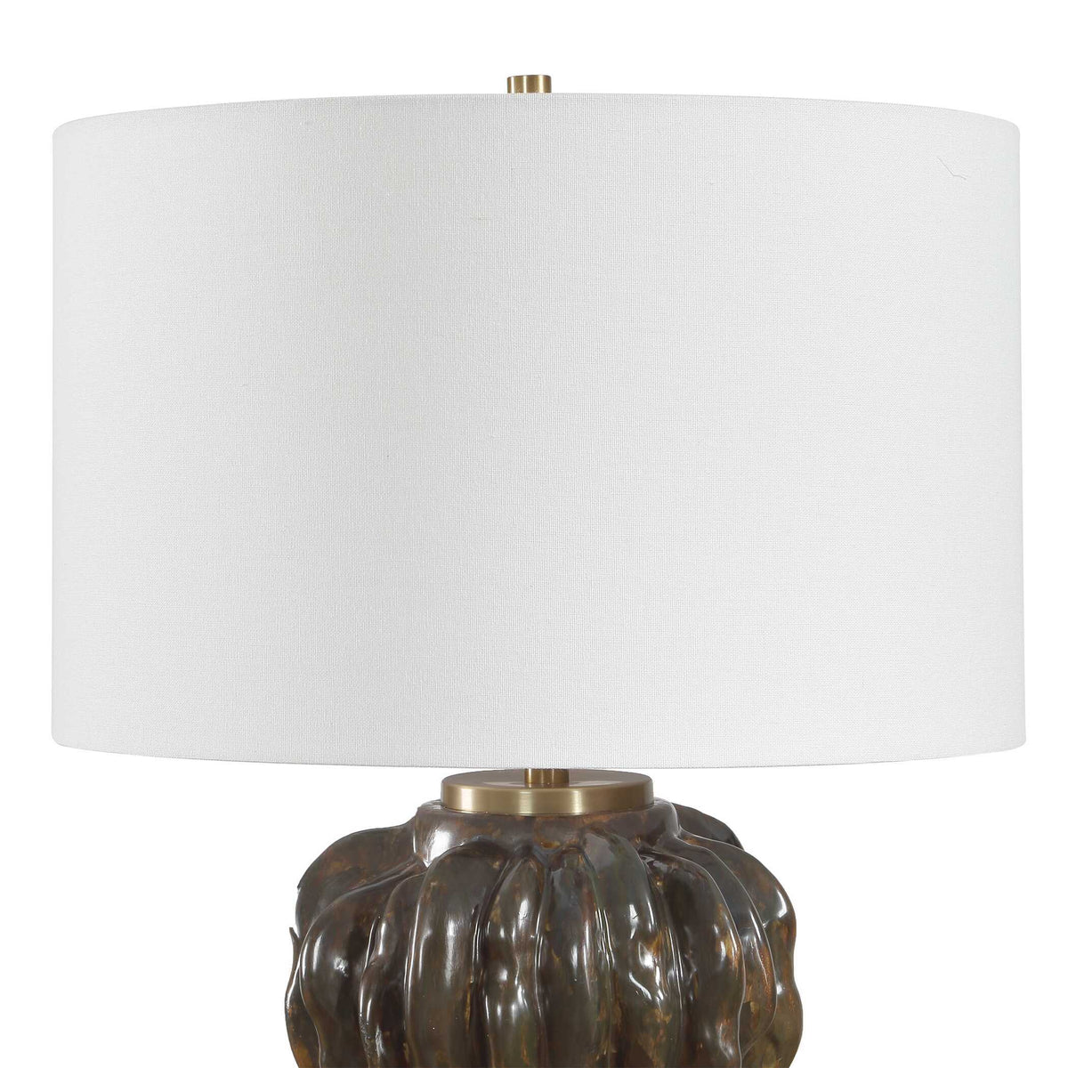 Jaudon Stacked Table Lamp Black / Bronze / Brown - Black / White by Uttermost - View 5