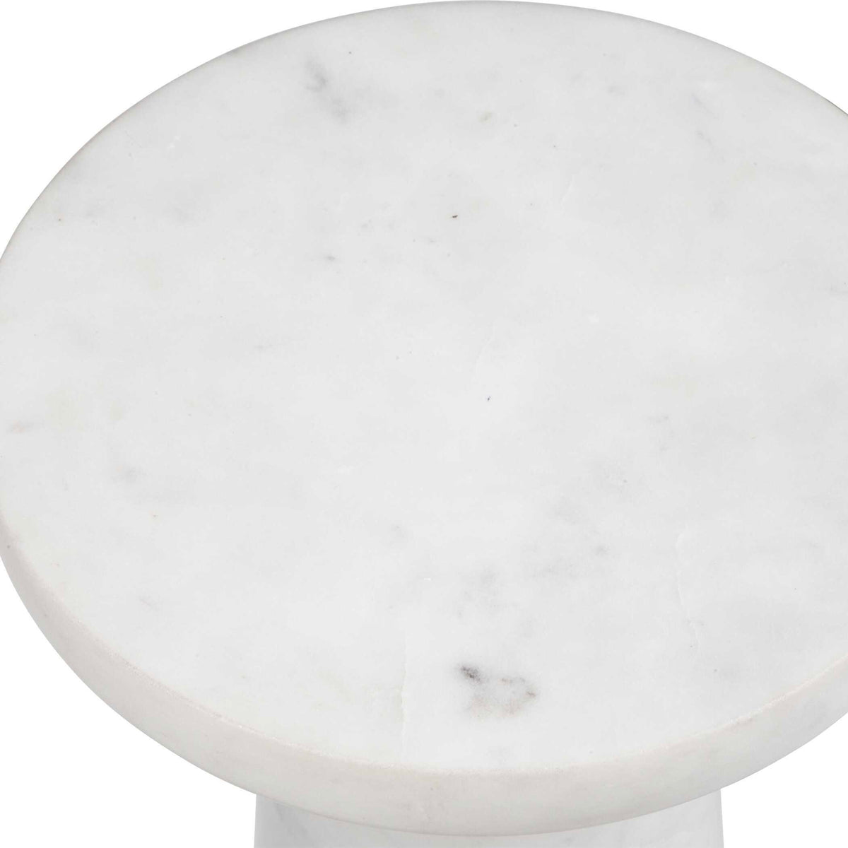 Lirra Marble Drink Table - White by Uttermost - View 3