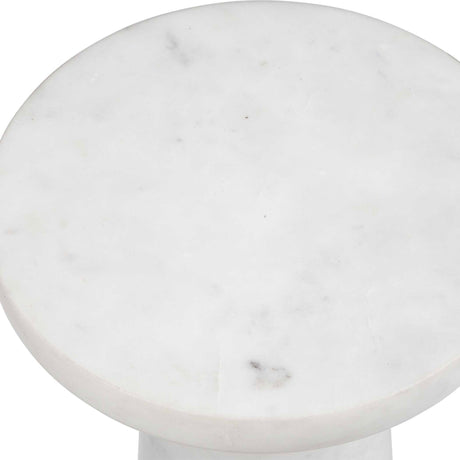 Lirra Marble Drink Table - White by Uttermost - View 3