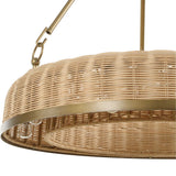 Ladakh 9 Light Round Wicker Pendant - Gold by Uttermost - View 12